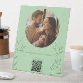 Signe De Table Custom Photo Valentine Sage green (In SItu)