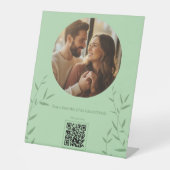 Signe De Table Custom Photo Valentine Sage green (Recto)