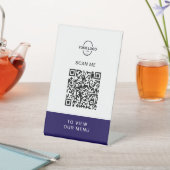 Signe De Table Custom QR Code Menu Stand | Contactless Restaurant (In SItu)
