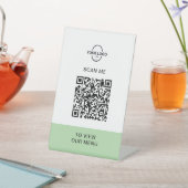 Signe De Table Custom QR Code Menu Stand | Contactless Restaurant (In SItu)