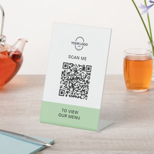 Signe De Table Custom QR Code Menu Stand | Contactless Restaurant (In SItu)