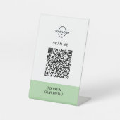 Signe De Table Custom QR Code Menu Stand | Contactless Restaurant (Recto)