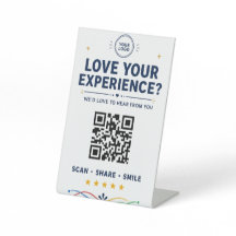 Custom QR Code Review Sign for Small Business