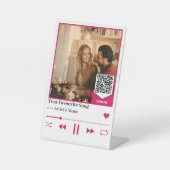 Signe De Table Custom QR Music Photo Plaque with Romantic Album  (Recto)
