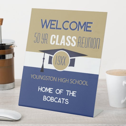 Signe De Table Customise-le ! Votre année et réunion scolaire (In SItu)