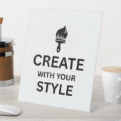 Signe De Table Customizable 10x12" Blank Event Display Pedestal  (In SItu)