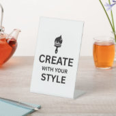 Signe De Table Customizable 4x6" Blank Event Display Pedestal Sig (In SItu)