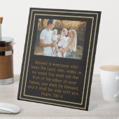 Signe De Table Customizable Sign Stand Psalm 128:1-4  (In SItu)