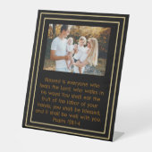 Signe De Table Customizable Sign Stand Psalm 128:1-4  (Recto)