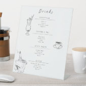 Signe De Table Customizable Wedding Drinks Menu Sign (In SItu)