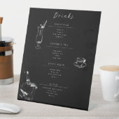 Signe De Table Customizable Wedding Drinks Menu Sign (In SItu)