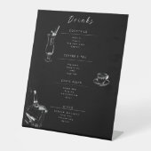 Signe De Table Customizable Wedding Drinks Menu Sign (Recto)
