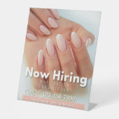 Signe De Table Customize Now Hiring Nail Salon Technician Pink (Recto)