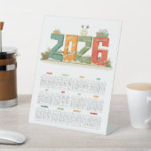 Signe De Table Cute 2026 New Year Snowman & Gifts Desk (In SItu)