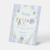 Signe De Table Cute Bunny Boy Clothesline Favor Sign (Recto)