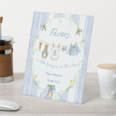 Signe De Table Cute Bunny Boy Clothesline Favor Sign (In SItu)