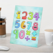 Signe De Table Cute Cartoon Numbers Maths Desk Art for Kids (In SItu)