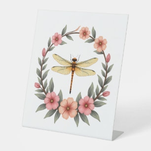 Signe De Table Cute Cottagecore Floral Dragonfly Filles esthétiqu