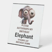 Signe De Table Cute Crazy elephant Farm Theme 1st Birthday (Recto)