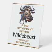 Signe De Table Cute Crazy Wildebeest Farm Theme 1st Birthday (Recto)