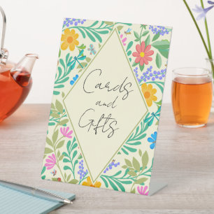 Signe De Table Cute Floral Printemps Été Vintage Carte Boho Cadea