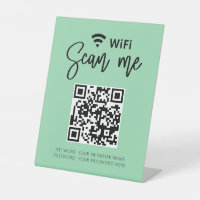 Cute Girly Wifi QR Code Salon Business