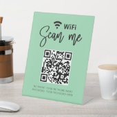 Signe De Table Cute Girly Wifi QR Code Salon Business (In SItu)