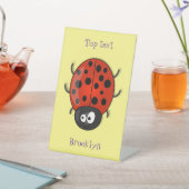 Signe De Table Cute happy red ladybug cartoon illustration (In SItu)