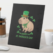 Signe De Table Cute Irish Capybara Leprechaun Bonne St Patrick (In SItu)
