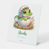 Signe De Table Cute Kawaii Bébé Alligator Hatching Boissons (Recto)