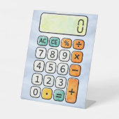 Signe De Table Cute Maths Calculator Desk Art for Kids (Recto)