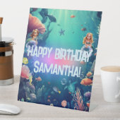 Signe De Table Cute Mermaid Invitation de fête d'anniversaire (In SItu)