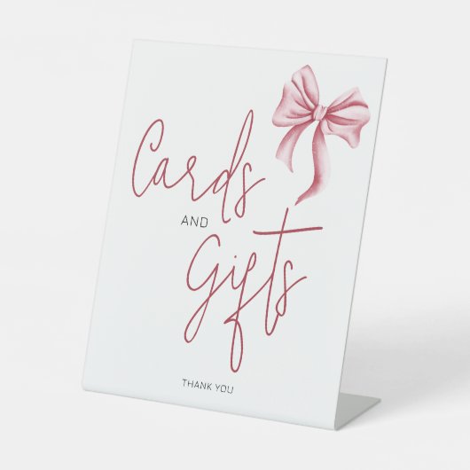 Signe De Table Cute Pink Bow Cards Gifts  (Recto)