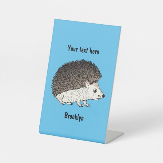 Signe De Table Cute prickly hedgehog cartoon (Recto)