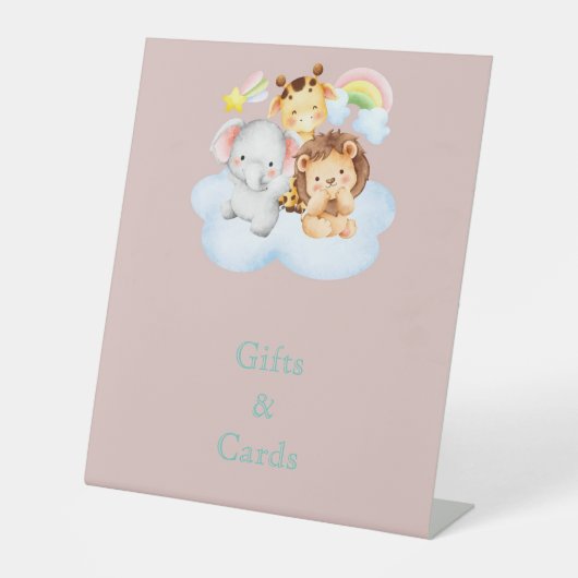 Signe De Table cute safari animals (Recto)