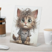 Signe De Table Cute Sassy Kitten (In SItu)