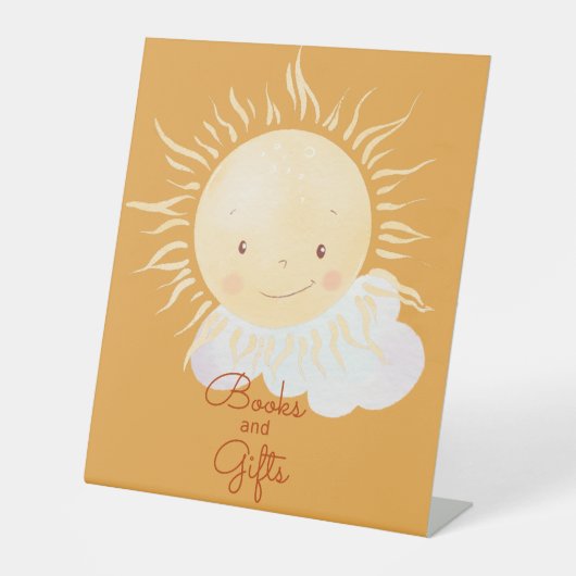 Signe De Table Cute Sunshine Thème Douche Cadeaux Favoriser (Recto)