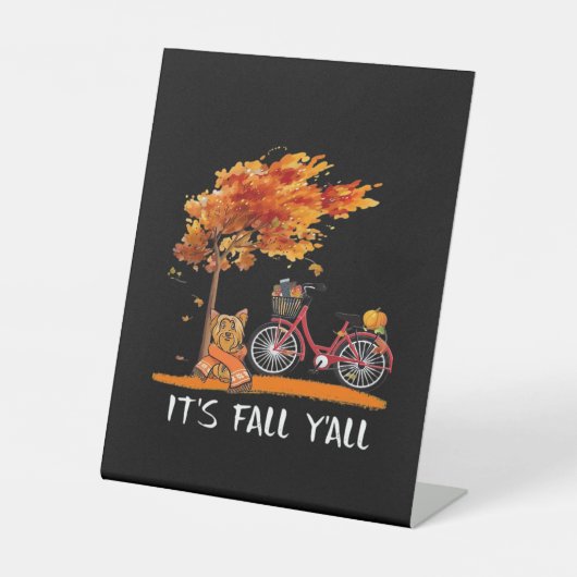 Signe De Table Cute Yorkshire Automne Kawaii Yorkie C’est l’autom (Recto)