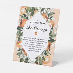 Signe De Table Cutie Baby shower Un message de l'affiche de la bo