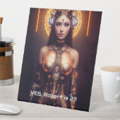 Signe De Table Cyborg, déesse d'or (In SItu)