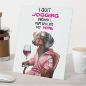 Signe De Table Dachshund Wine Drinker (In SItu)