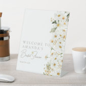 Signe De Table Daisy Boho Fleur sauvage Moderne Bienvenue nuptial (In SItu)