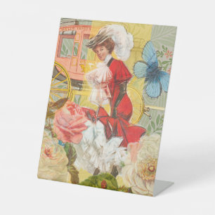 Signe De Table Dame victorienne femme élégante riche illustration