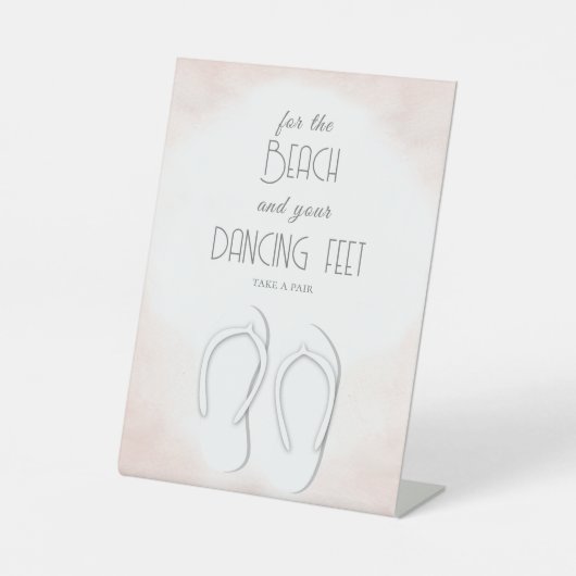 Signe De Table Dancing Feet Beach Mariage (Recto)