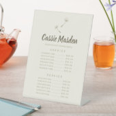 Signe De Table Dandelion Seed Rustic Service Botanique Menu Prix (In SItu)
