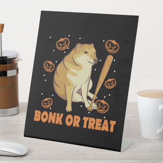 Signe De Table Dank Meme Cheems Halloween Chien (In SItu)