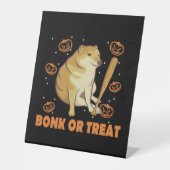 Signe De Table Dank Meme Cheems Halloween Chien (Recto)
