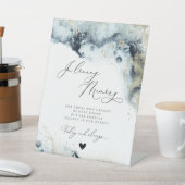 Signe De Table Dans Love Mémoire Memorial Blue Beach Gold Mariage (In SItu)