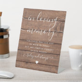 Signe De Table Dans Love Mémoire Memorial Rustic Grange Mariage e (In SItu)