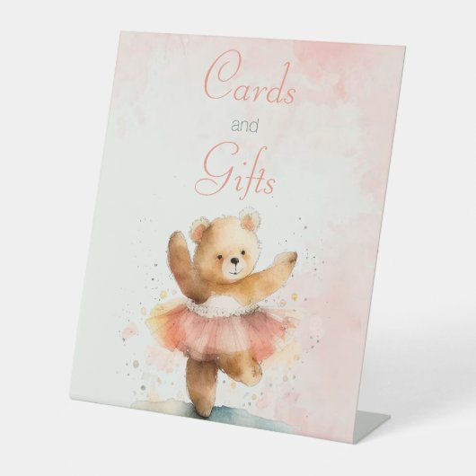 Signe De Table Danse de l'ours petit ballerine couleur rose (Recto)